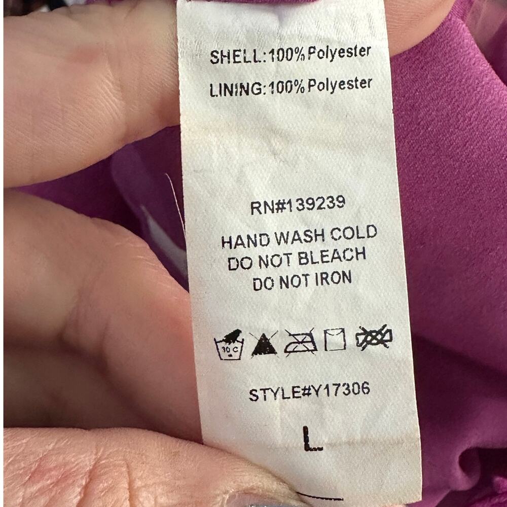 American Threads Fuchsia Ruffled Open Crossed Bac… - image 4